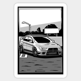 LANCER EVOLUTION EVO X jdm illustration Sticker